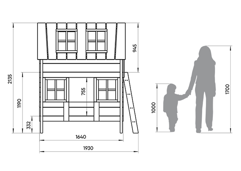 Кровать-домик двухъярусная Home West M 80х160 см белая ELLIPSE ELLIPSE HOME 351799 Белый Santreyd  - Вид №6