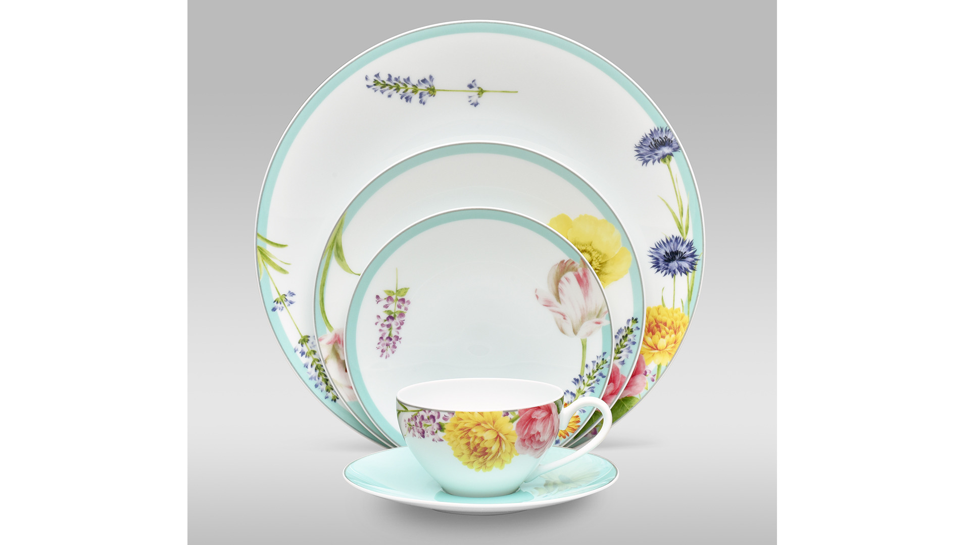 10637907 Noritake Тарелка закусочная Noritake "Пикник в саду" 21см Фарфор  - Вид №2