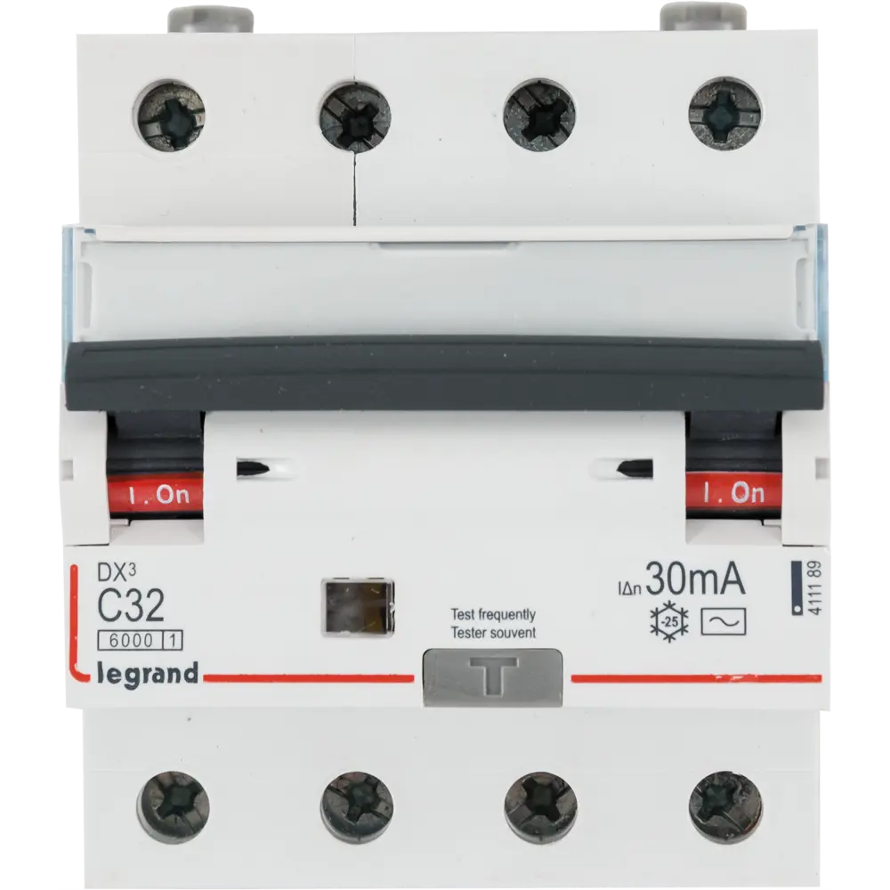 Автоматический выключатель дифференциального тока Legrand DX3 4P C32 A 30 мА 6 кА AC 411189 10308615 STLM-2078278  - Вид №1