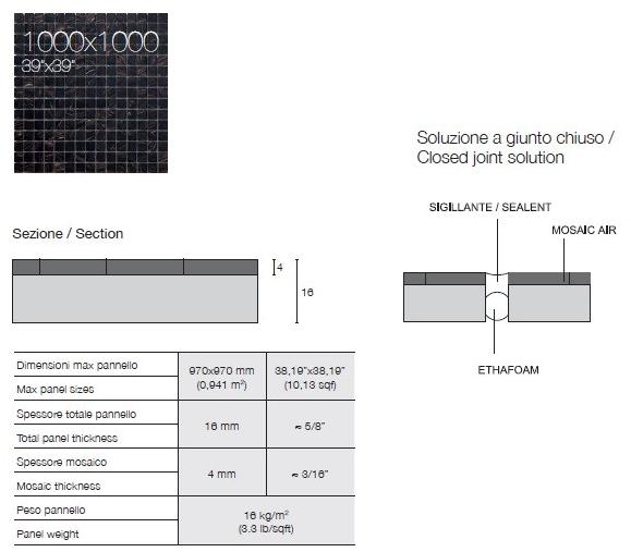 GammaStone Панно из стеклянной или керамической мозаики Gammastone mosaic air sun-id-1384032 - Вид №4