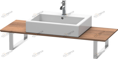 XL013C07979 X-Large Консоль для накладных раковин и встраиваемых умывальников Орех натуральный, декор Duravit