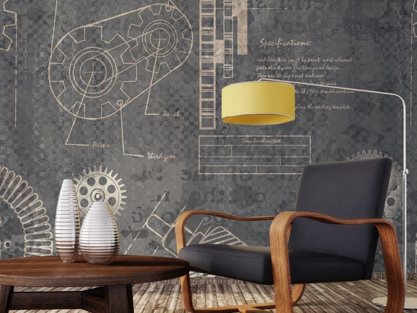 Обои с надписью Tecnografica декоративные ARCH-00004611