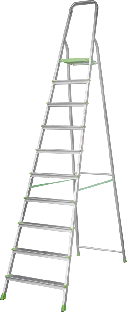 Алюминиевая стремянка Kroft на 10 ступеней с нагрузкой 150 кг 86550427
