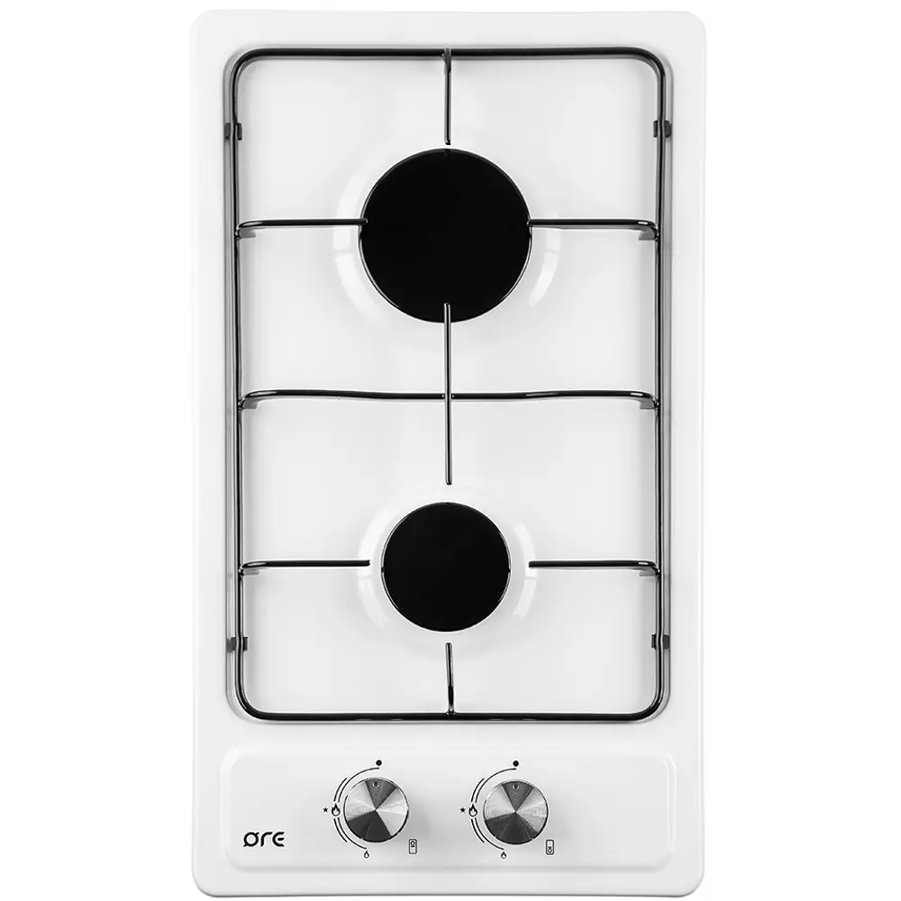 Варочная поверхность газовая ORE LGA30AW 29.7x51.5 см, цвет белый STLM-2091198