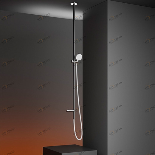 Потолочные смеситель для ванной / душем с подключением воды, ползунковый регулятор H. 1615 мм и Delrin® ручной душ диаметром 96 мм  CAR58 CEADESIGN 