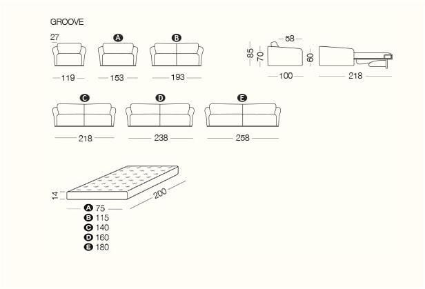 Диван-кровать из ткани Milano Bedding GROOVE ARCH-00135479 - Вид №3