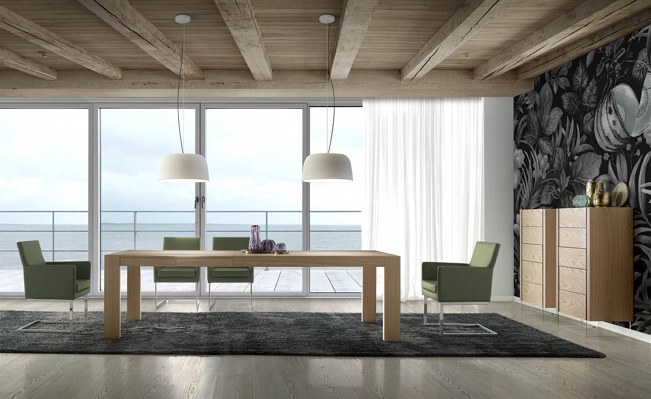 Комод деревянный высокий с 5 ящиками дуб Roble от Angel Cerda ANGEL CERDA ДИЗАЙНЕРСКИЕ, КОМОДЫ ROBLE 241869 Бежевый;дуб сонома  - Вид №1