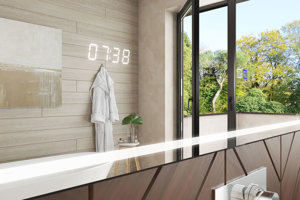 Зеркало Eva Luxe 800800⨉40⨉700 мм хром VIGO sun-id-665175 - Вид №1