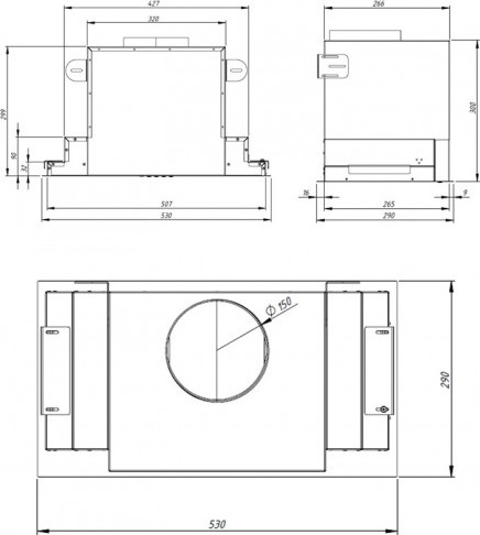 1217325 Вытяжка полновстраиваемая Akpo WK-6 Neva glass серебристый/белый STDN-0121701 - Вид №13