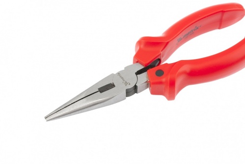 Длинногубцы прямые Standard 160 мм шлифованные пластмассовые рукоятки MATRIX 12548 - Вид №2