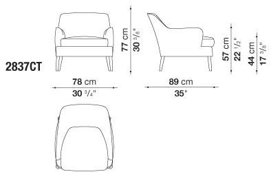 Maxalto Кресло из ткани с подлокотниками Febo sun-id-1450199 - Вид №1
