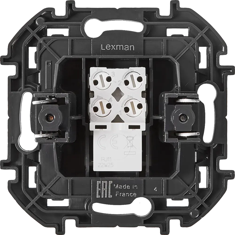 LEXMAN Lilian - телефонная розетка скрытого монтажа жемчужного цвета 86761319 STLM-1109710 - Вид №3