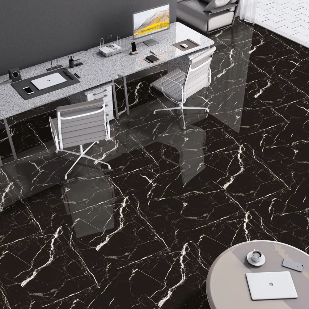 Arcadia Ceramica Black Spinder — глянцевый керамогранит под мрамор 60×60 см 84855797 STLM-0056189 - Вид №6