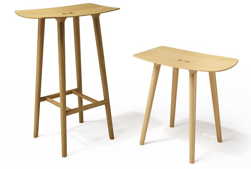 sixay furniture Барный стул из массива дерева с подставкой для ног Paul sun-id-1349811 - Вид №1