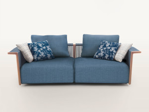 2-местный тканевый линейный садовый диван