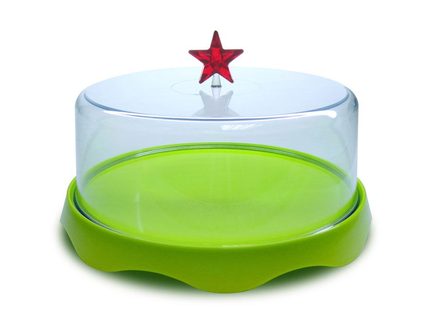 Тортовница зеленая подарочная средняя Merry Tray QUALY  00-3869541 Зеленый  - Вид №1