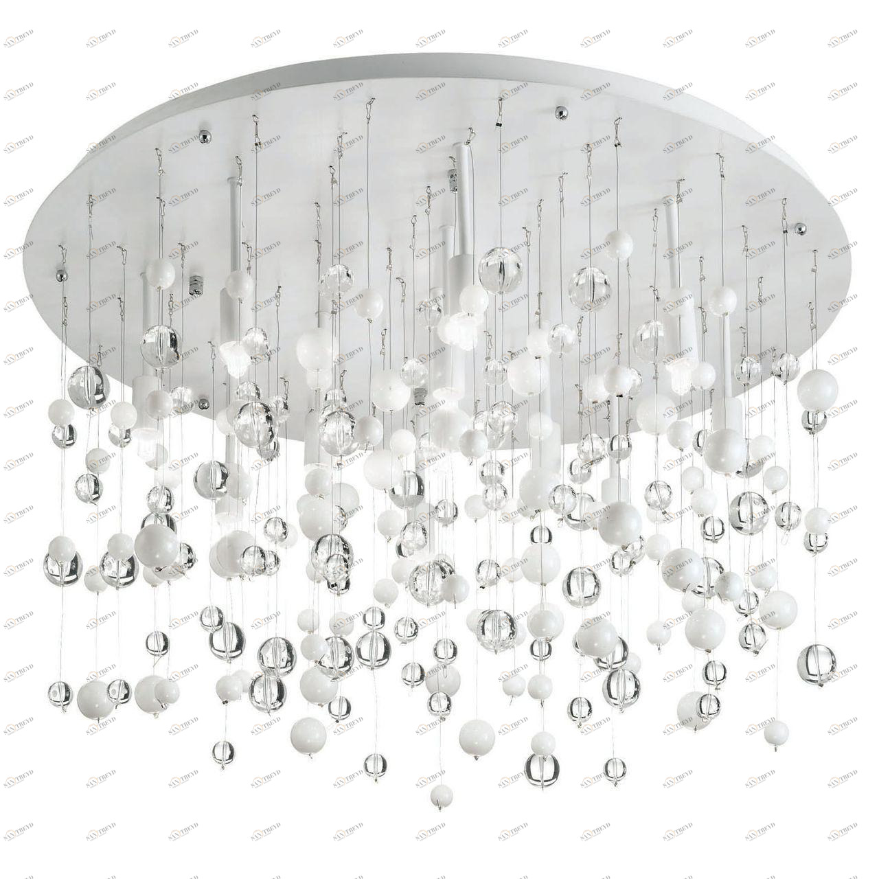 Потолочный светильник Ideal Lux Neve PL12 Bianco IDEAL LUX ДИЗАЙНЕРСКИЕ, КАСКАДНЫЕ 074034 Белый;прозрачный 