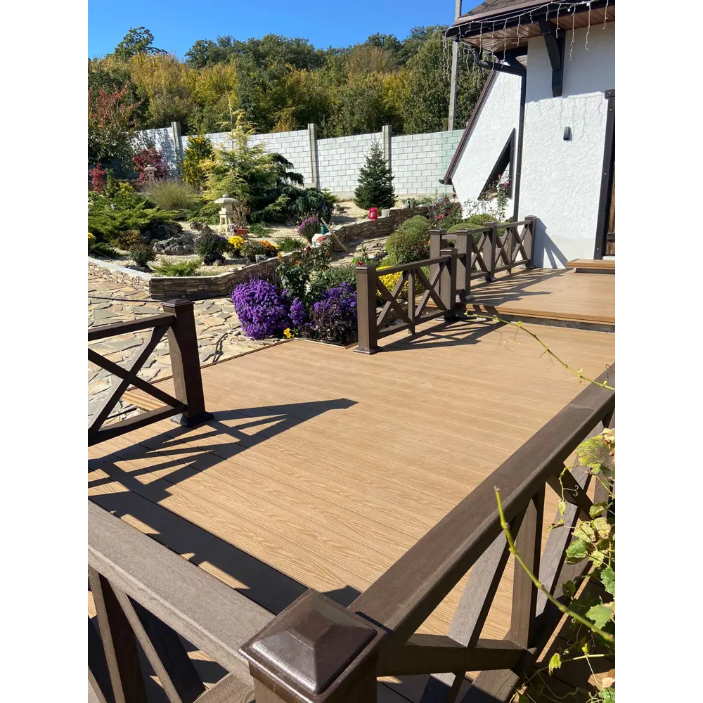 Террасная доска T-DECKS из ДПК цвета натуральное дерево 4000x150x25 мм 89366383 STLM-1516685 - Вид №7