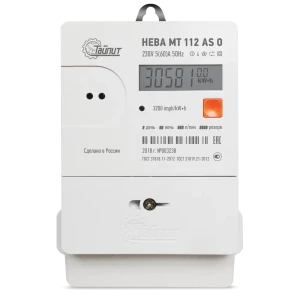 Счётчик электроэнергии Нева МТ 112 AS O 5(60)А, однофазный