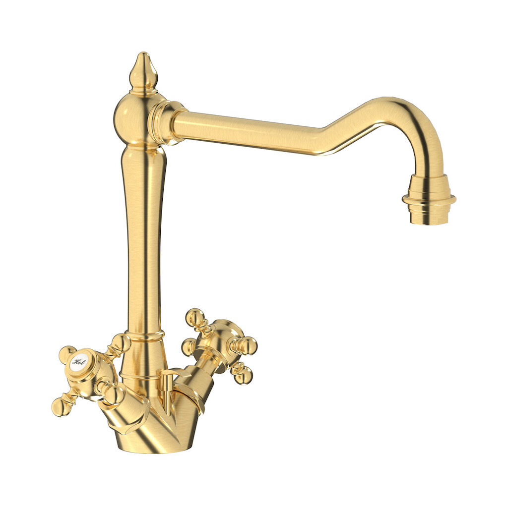 Смеситель для кухни с 2 ручками WE ARE IB hr371os Brushed Gold Kitchen