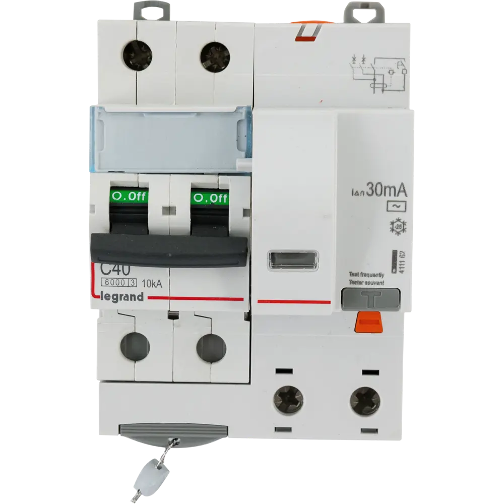 Автоматический выключатель дифференциального тока Legrand DX3 2P C40 A 30 мА 6 кА AC 411162 12479346 STLM-2047298  - Вид №1