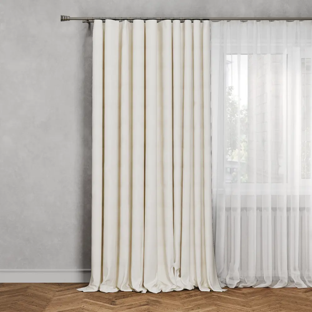 Штора Inspire Etienne золотистая с ленточной фиксацией 200×280 см 82485659 STLM-0028213