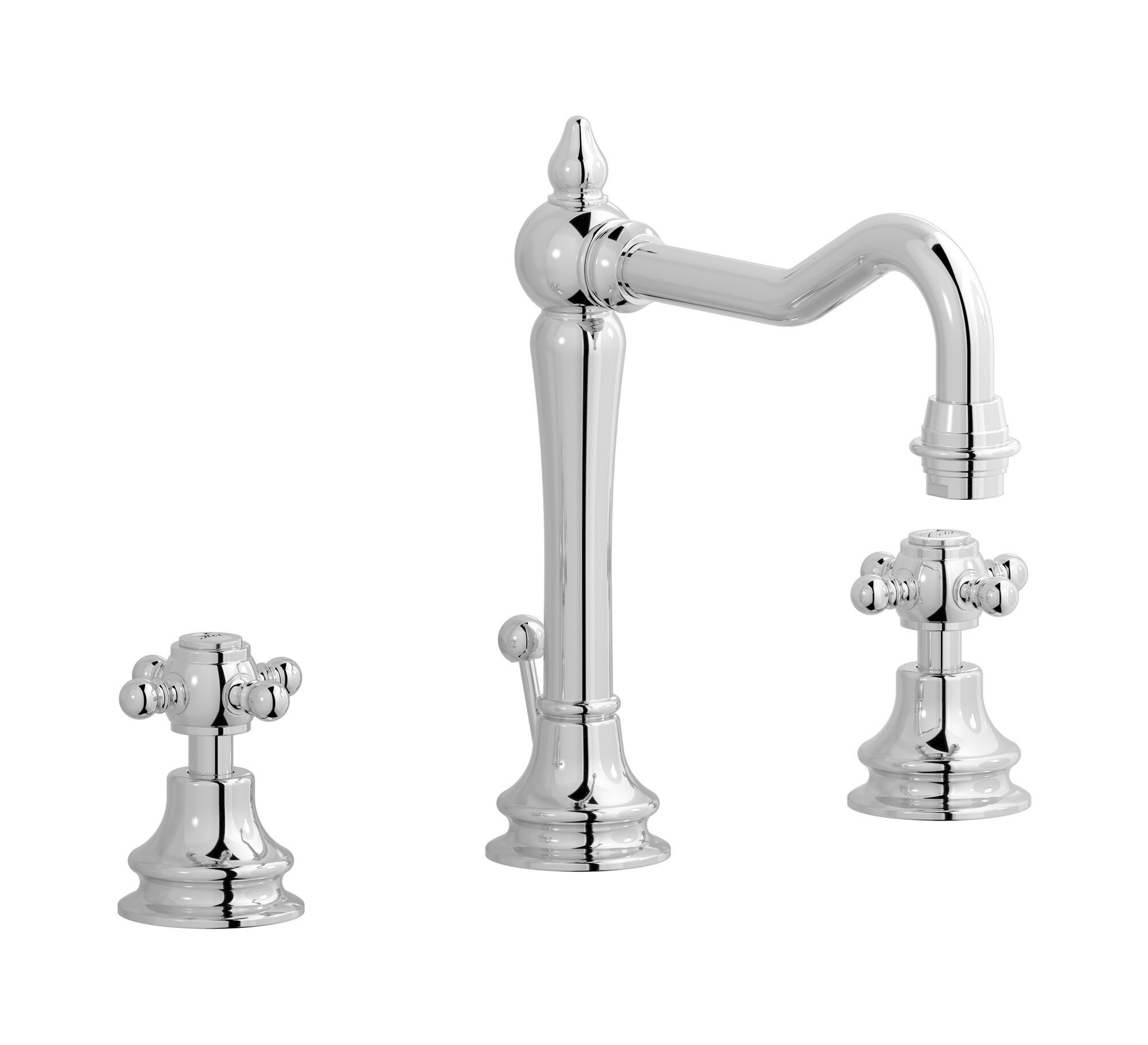 Смеситель для раковины с 3 отверстиями для пола с автоматическим сливом IB Hermes + Hermes Elle ARCH-00006562