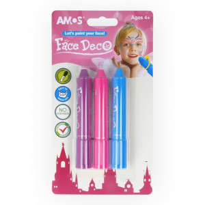 22832 Мелки грим декор 3 цв. "Принцесса", 3 цвета, 12/144 AMOS