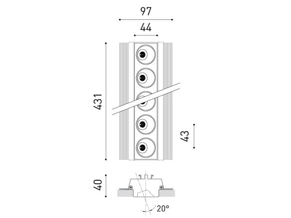 Несколько алюминиевых светодиодных утопленных прожекторов Arkoslight Black Foster ARCH-00097227 - Вид №1