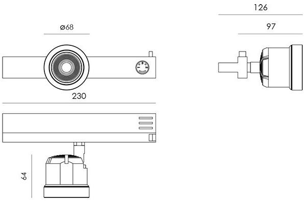 NEXO LUCE Светодиодное освещение из алюминия Track nexo luce 6691 - Вид №1