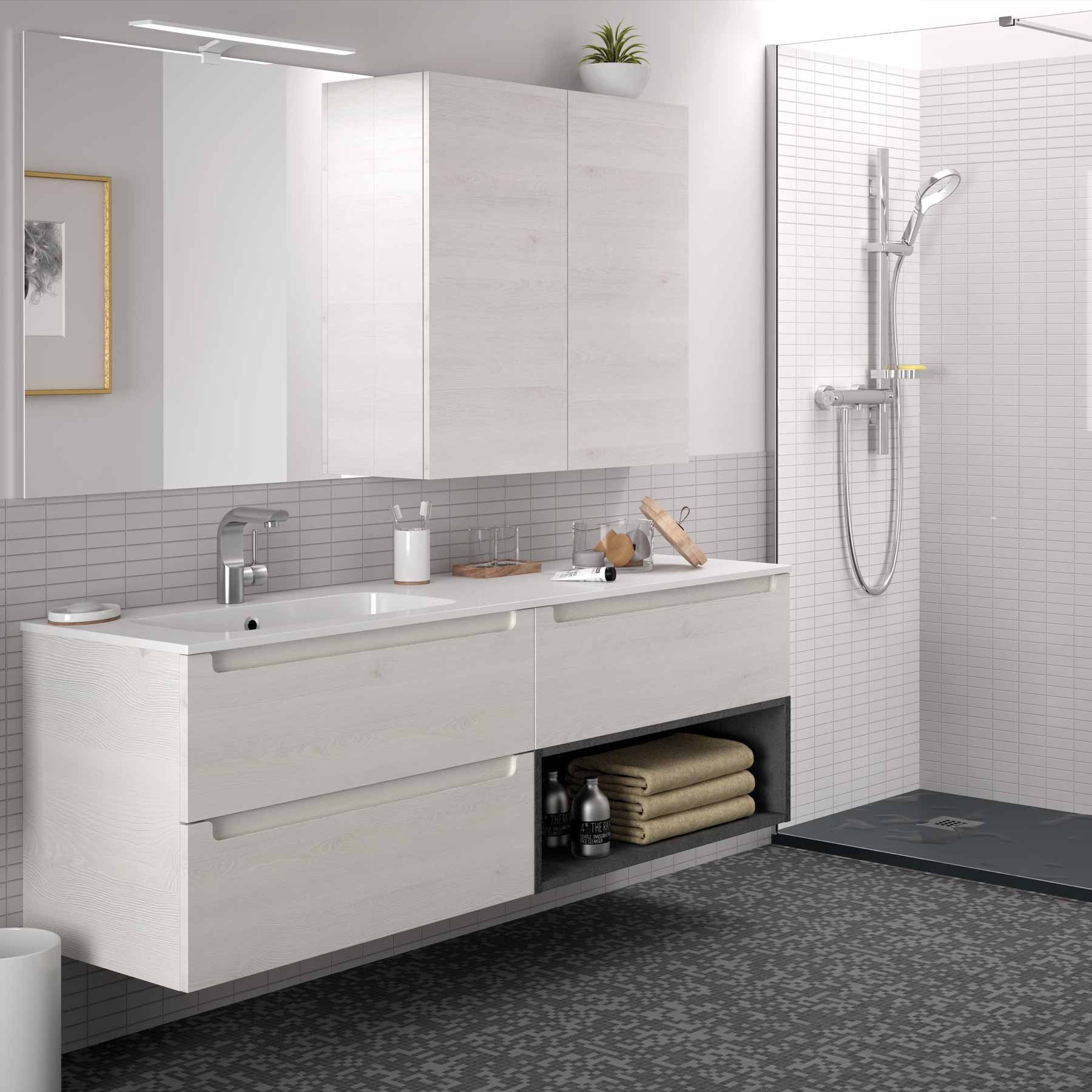 24334 SALGAR Раковина SOFIA 1605 Тумба для хранения справа MINERALMARMO 1605 x 15 x 460 мм - Вид №3