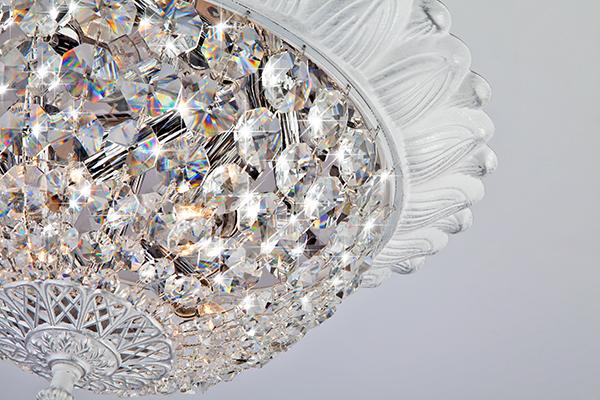 Потолочный светильник Eurosvet Эмма 10067/5 белый с серебром Strotskis EUROSVET ЭММА 201698 Белый;прозрачный - Вид №2