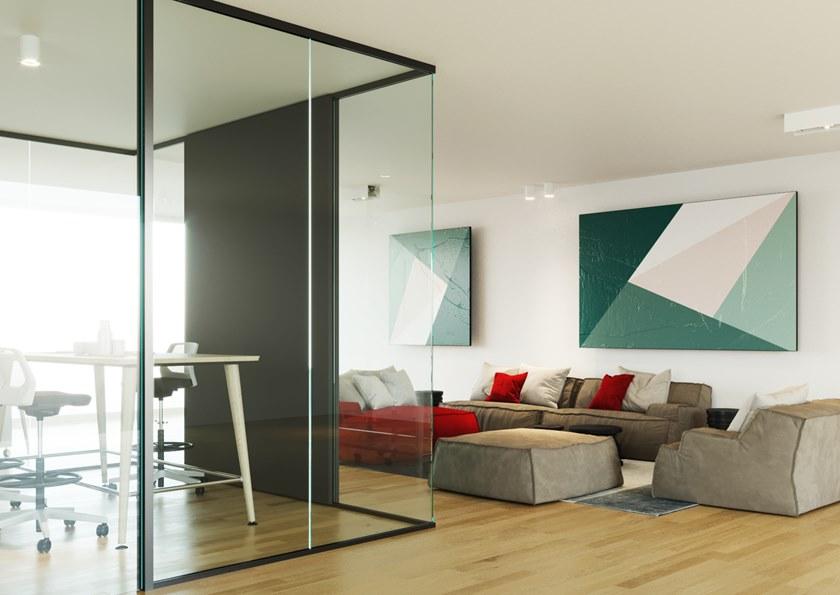 Elitable Стеклянная звуконепроницаемая сдвижная стена для офиса sun-id-1435429 - Вид №9