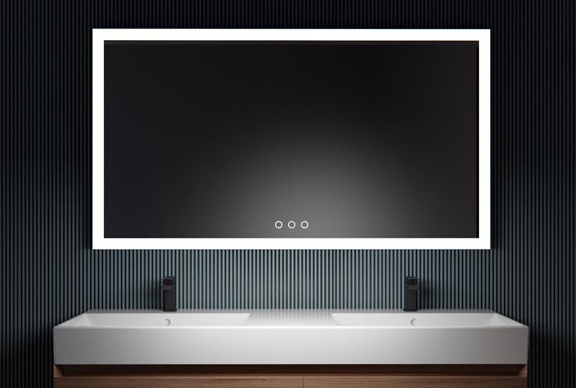 ESS Easy Drain Прямоугольное зеркало со встроенной подсветкой Lugano sun-id-1472750 - Вид №1