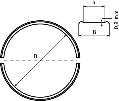 4337125 Крепление для труб  Вкладыши для хомутов BIS 434 WALRAVEN  - Вид №1