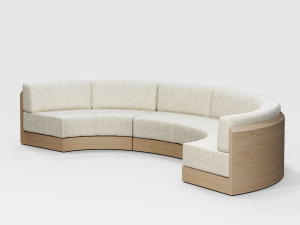 Модульный изогнутый диван из ткани