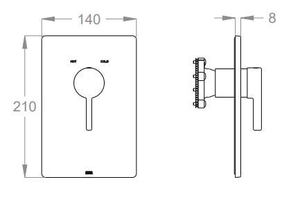 Встраиваемый однорычажный смеситель для душа Fir Italia Kley 68 ARCH-00063122 - Вид №2
