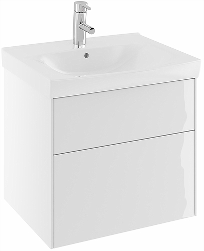 42555 IFO Sense тумба под умывальник с двумя ящиками, W = 600 мм, W1 = 622 мм, шпон черного дуба - Вид №4