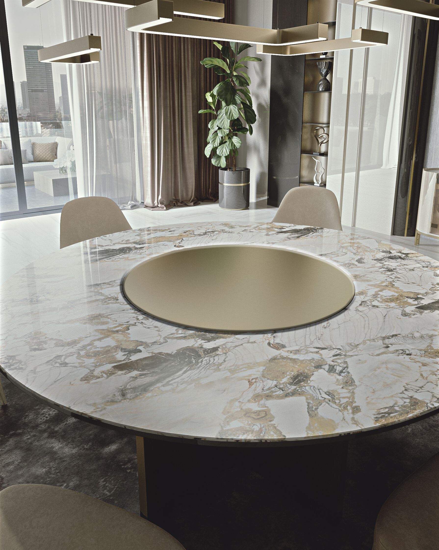 Круглый стол с Lazy Susan Bizzotto Italia Atmosphera ARCH-00076874 - Вид №1