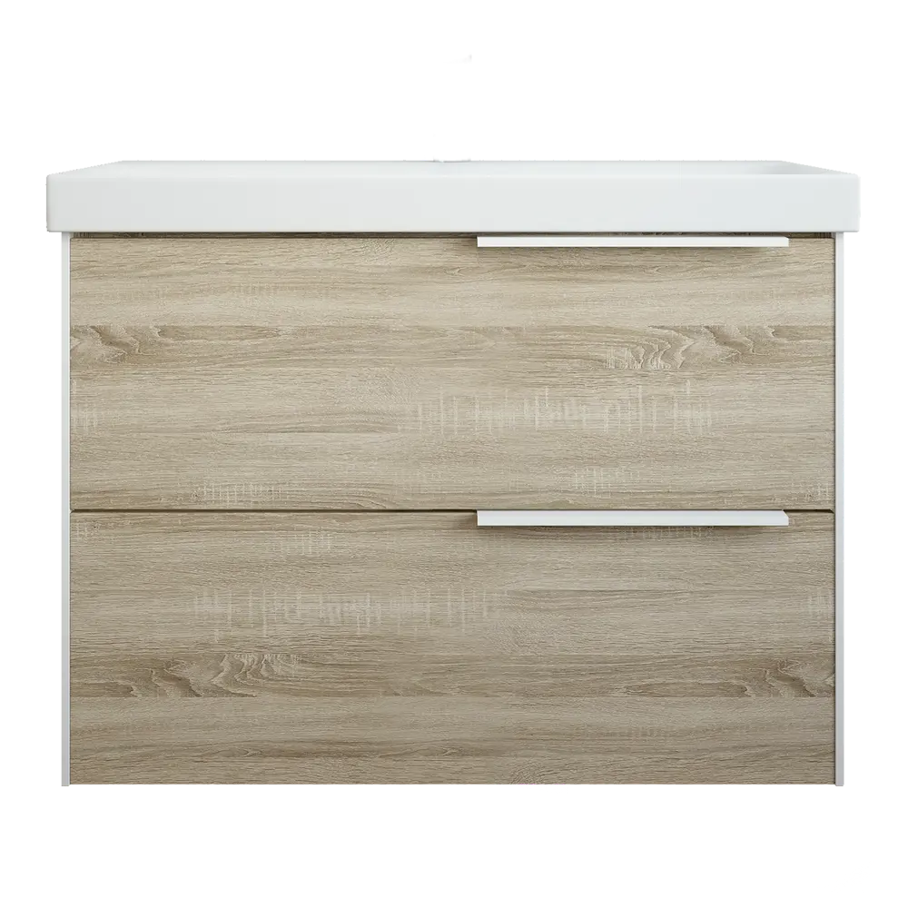 Тумба под раковину подвесная Sanflor Барселона 80 см цвет дуб сонома STLM-2112208