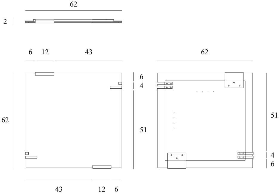 Ethnicraft Квадратное настенное зеркало Frameless 20672 - Вид №4