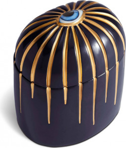 10628113 L’Objet Свеча 8см "Глаз" (синяя,позолота) Парафин