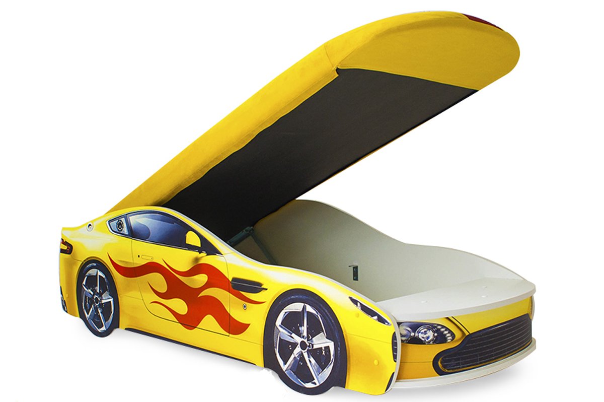 Детская кровать-машина "Бондмобиль" желтая БЕЛЬМАРКО  326764 Желтый Santreyd  - Вид №1