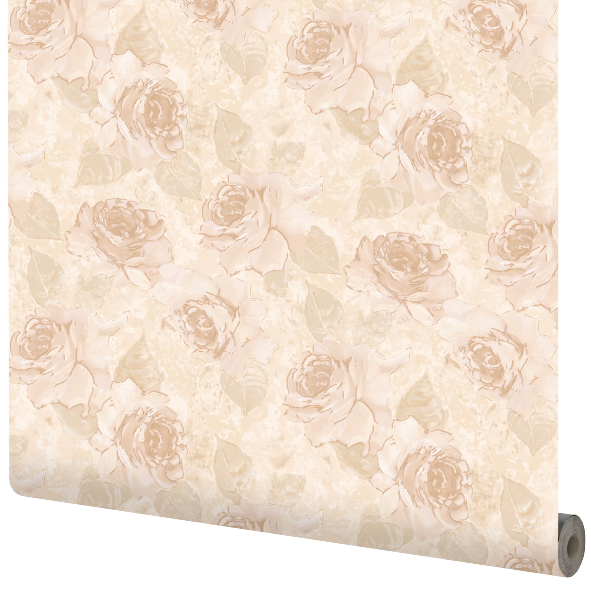 82134646 Обои флизелиновые бежевые 0.53 м 70105-220 Розы Santreyd 