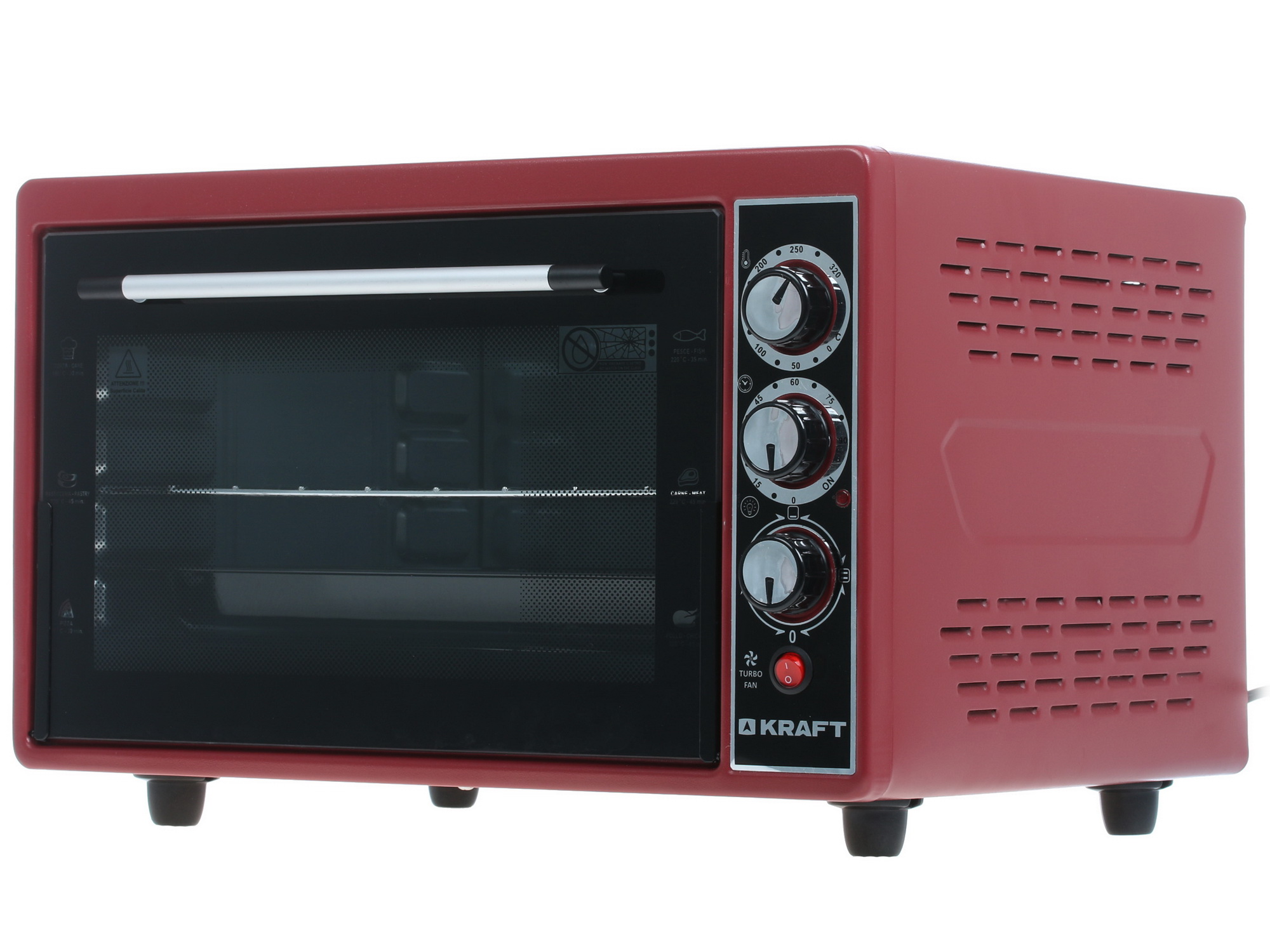 8108445 Мини-печь Kraft KF-MO 3804 KR красный STDN-0031814 - Вид №2