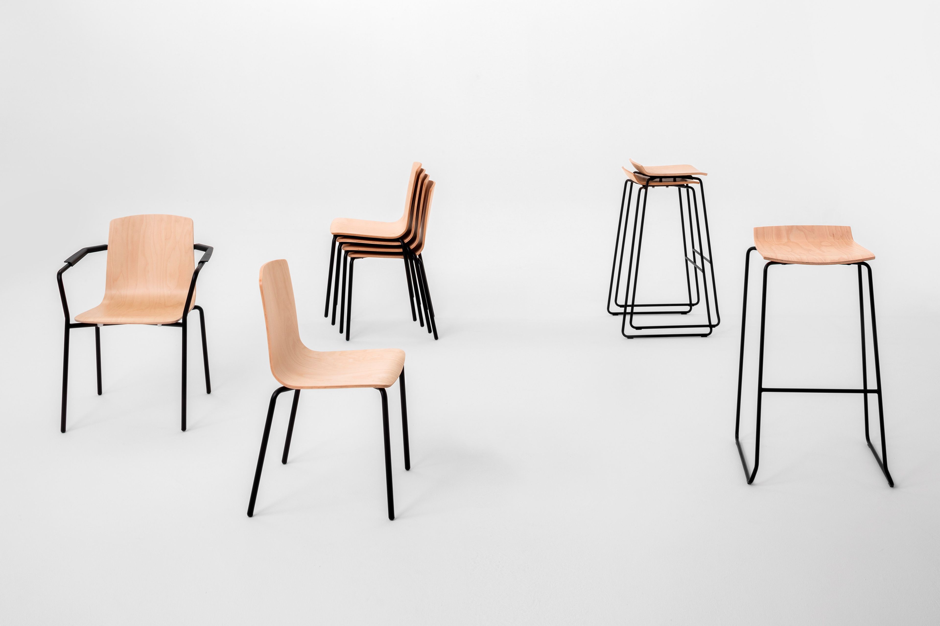 Штабелируемый стул для конференций из бука Mara Lotus ARCH-00024963 - Вид №2