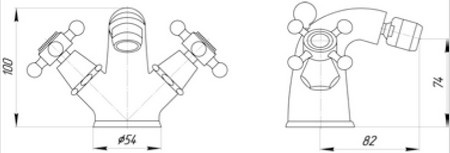 18846 Смеситель Migliore Lady - Вид №1