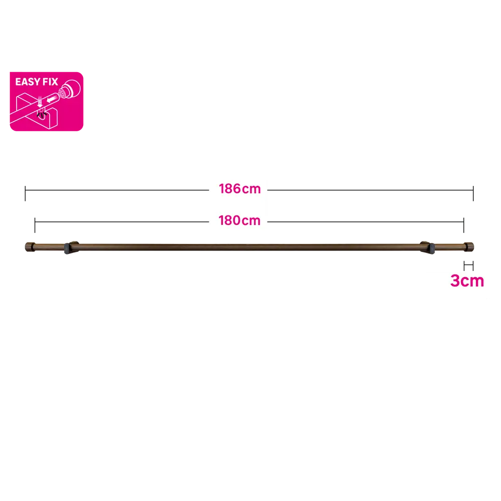 INSPIRE Двухрядный карниз Грани для портьер и тюля 160-300 см 84407307 STLM-0049480 - Вид №3