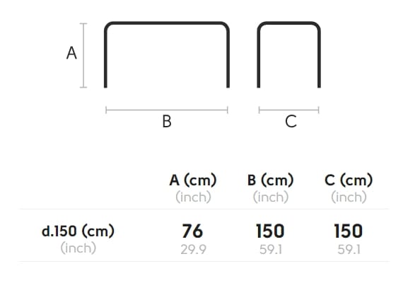 Круглый стол с металлическим основанием Midj фольга ARCH-00128392 - Вид №4