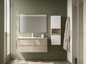 Подвесной шкаф для умывальника со встроенной раковиной